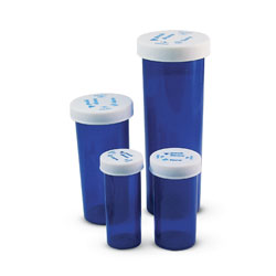 Blue Prescription Safety Cap Vials